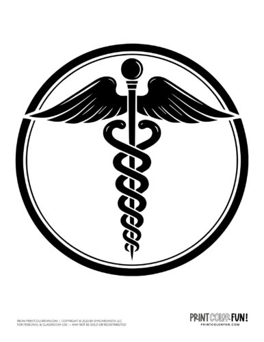 Caduceus medical symbol from PrintColorFun com (3)