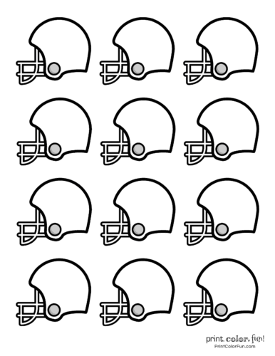 Blank Football Helmet Coloring Page 