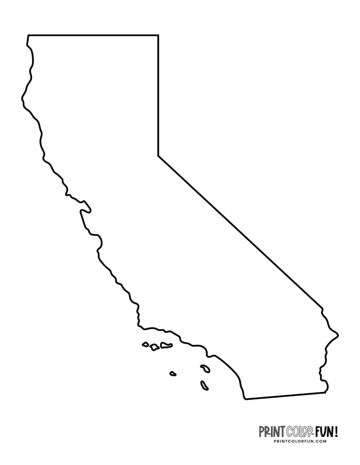 California Maps & Basic Facts About The State, At Printcolorfun.com