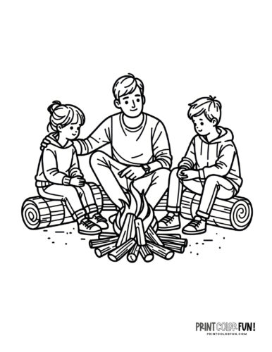 Camping coloring page from PrintColorFun com 11