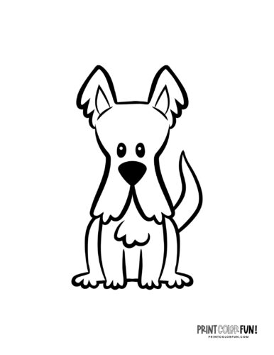 Cartoon dog coloring page at PrintColorFun com 01