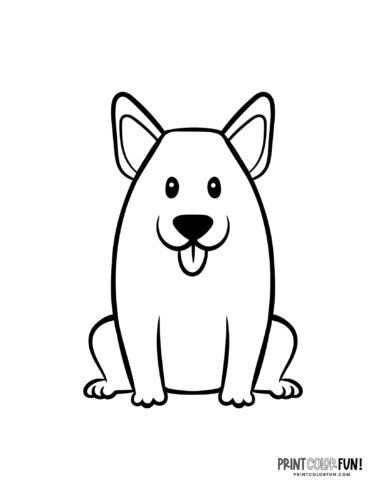 Cartoon dog coloring page at PrintColorFun com 02