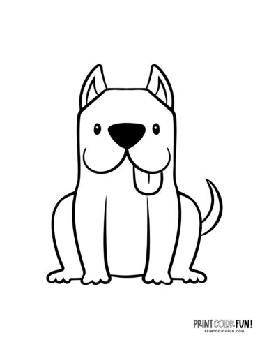 Cartoon dog coloring page at PrintColorFun com 03