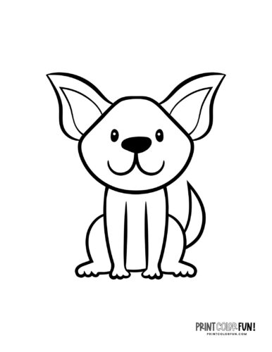 Cartoon dog coloring page at PrintColorFun com 06