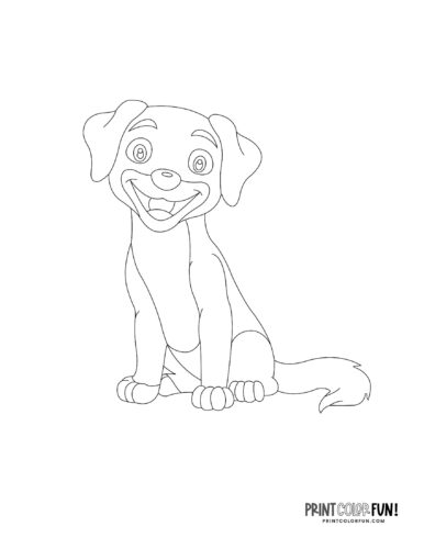 Cartoon dog coloring page at PrintColorFun com 10