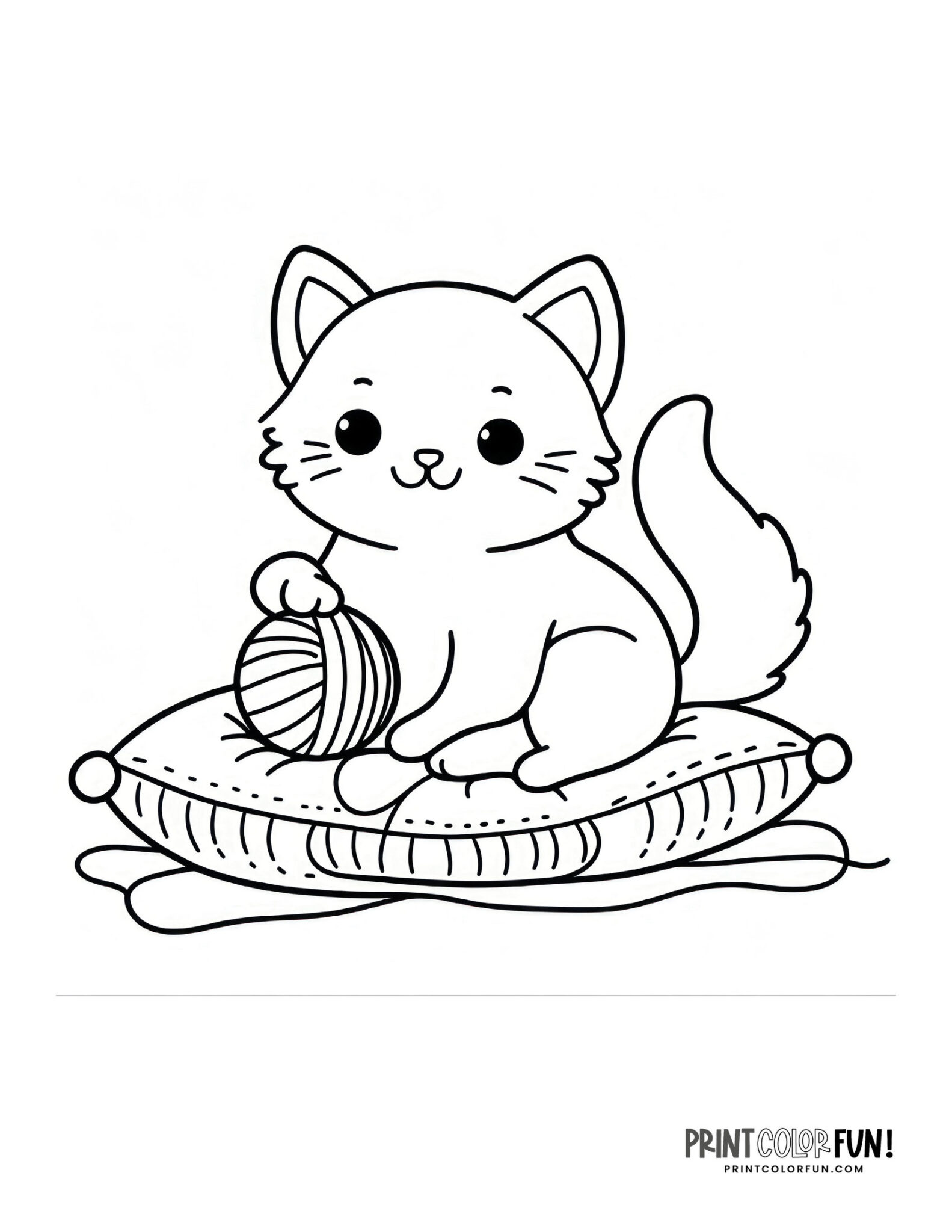 25+ purr-fectly adorable kitten coloring pages, clipart & activities ...