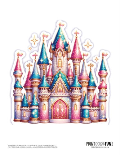 Castle color clipart from PrintColorFun com 4