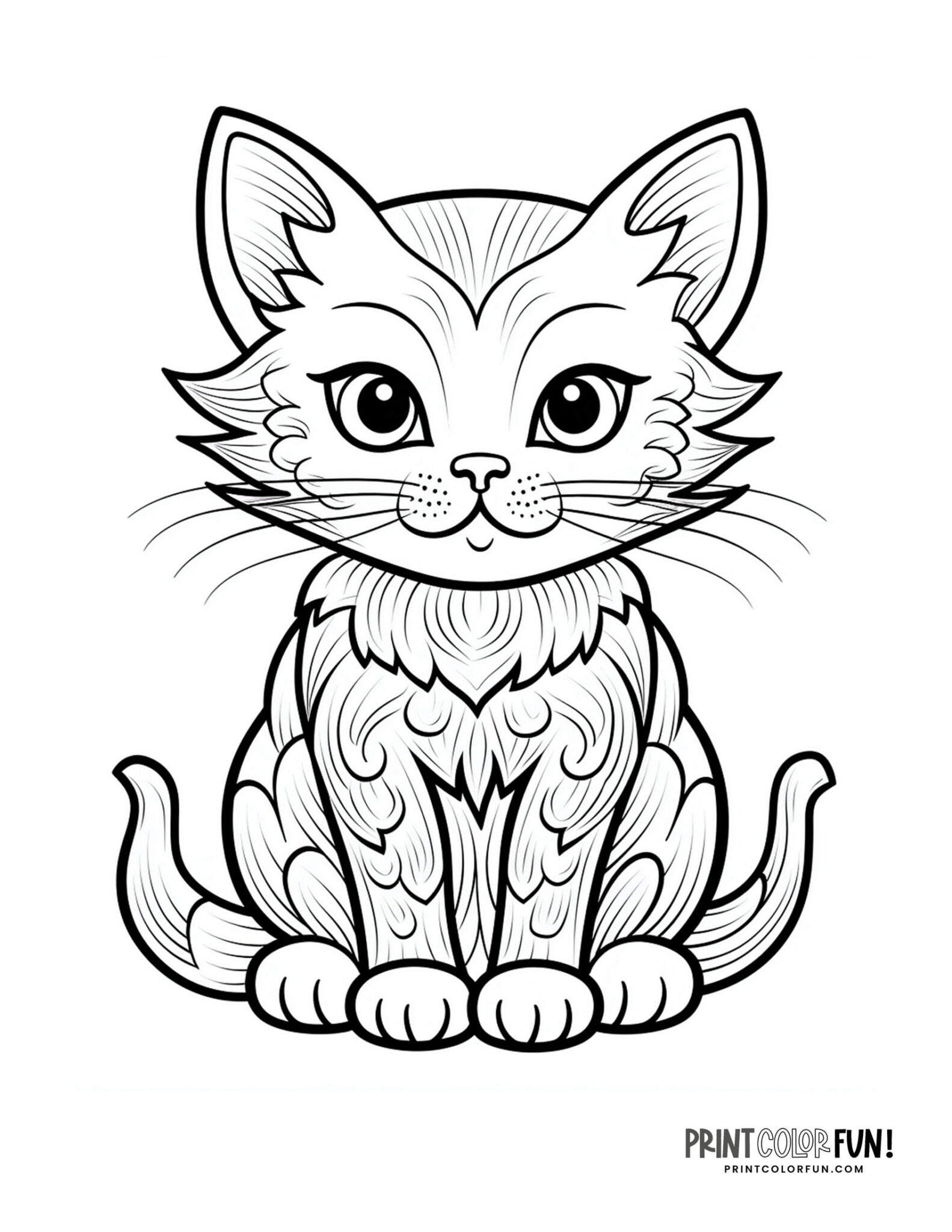 Paws & play: 50+ cat coloring pages, craft fun & more, at PrintColorFun.com