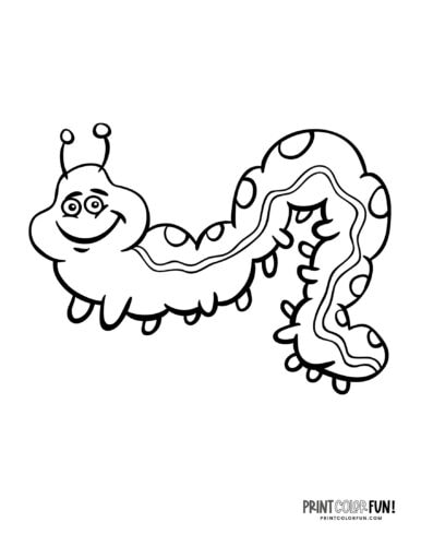 Caterpillar coloring page clipart from PrintColorFun com (2)