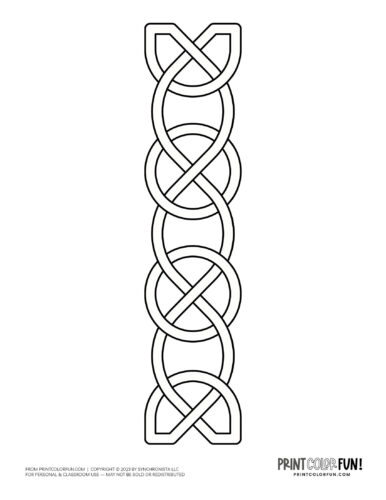 Celtic knot shape clipart coloring page from PrintColorFun com (06)