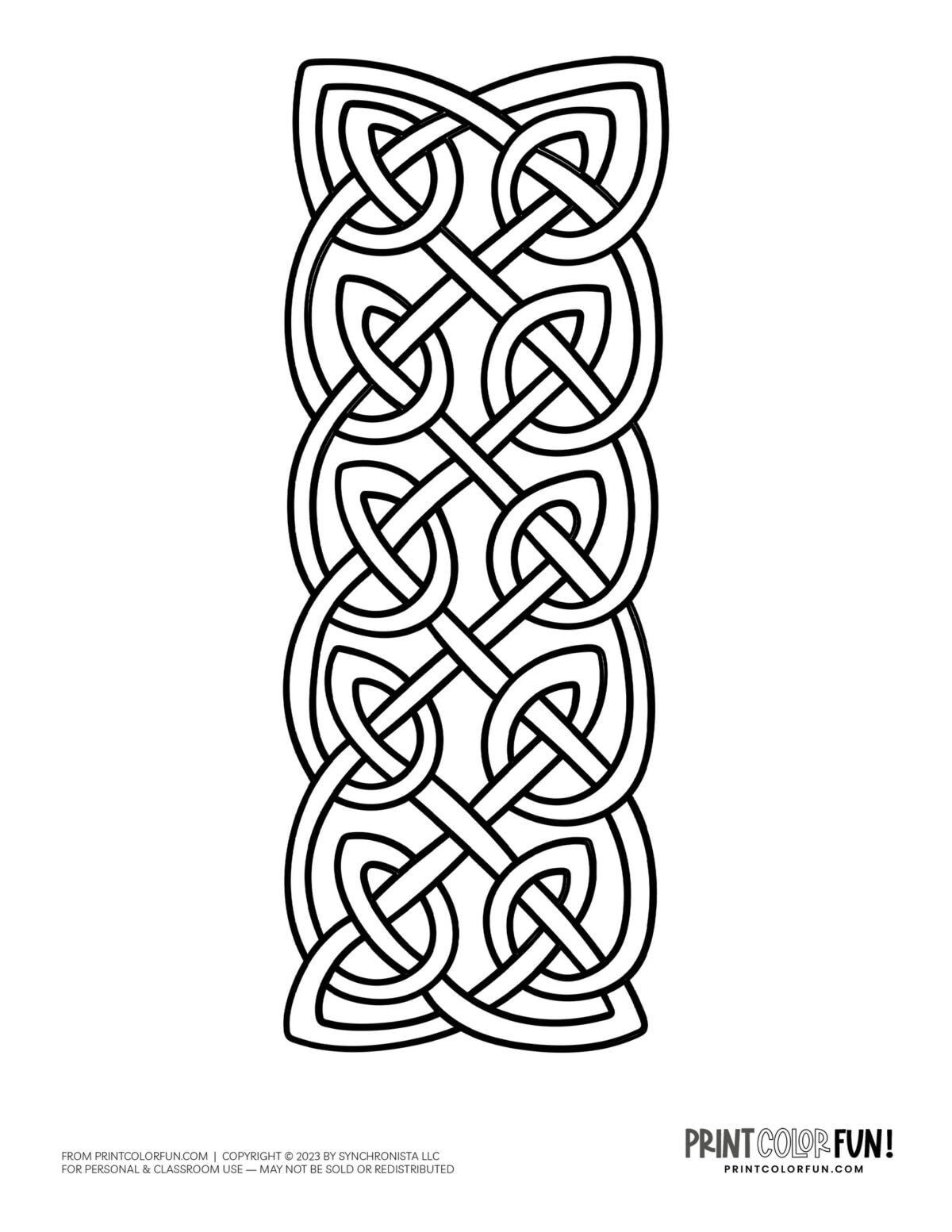Celtic knot shapes: Coloring pages & clipart designs, at PrintColorFun.com
