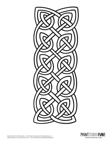 Celtic knot shape clipart coloring page from PrintColorFun com (09)