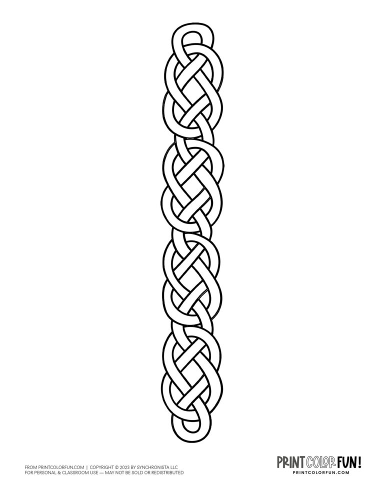 Celtic knot shapes: Coloring pages & clipart designs, at PrintColorFun.com