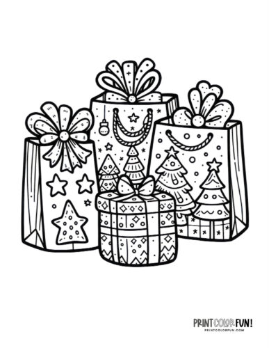 Christmas gift coloring pages clipart at PrintColorFun com (1)