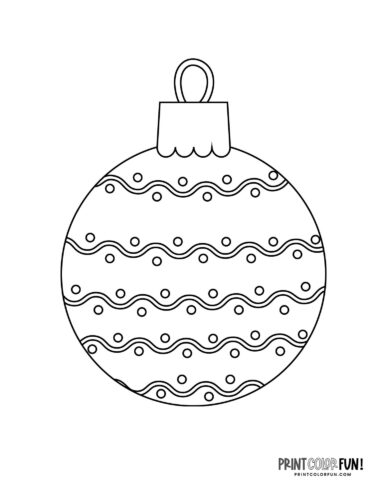 Christmas ornaments coloring page 01 from PrintColorFun com