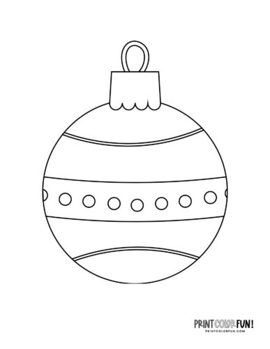 Christmas ornaments coloring page 02 from PrintColorFun com