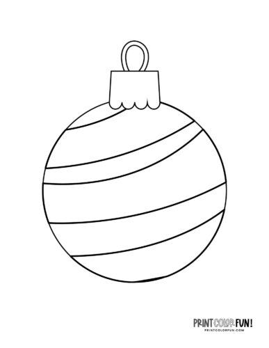 Christmas ornaments coloring page 03 from PrintColorFun com