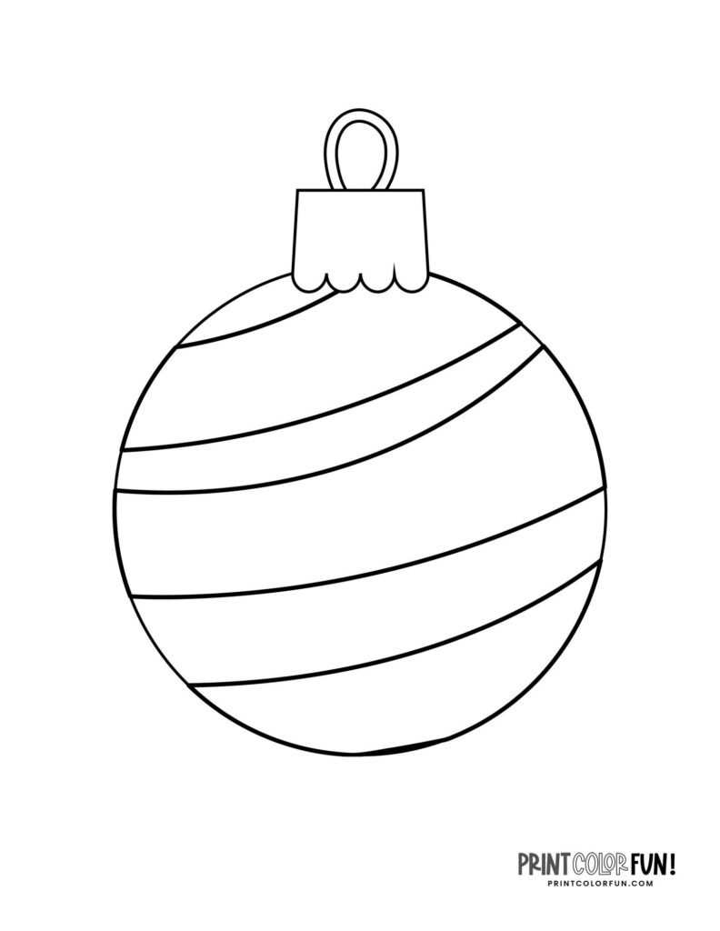 23 Christmas ornament clipart & coloring pages for happy holiday fun ...