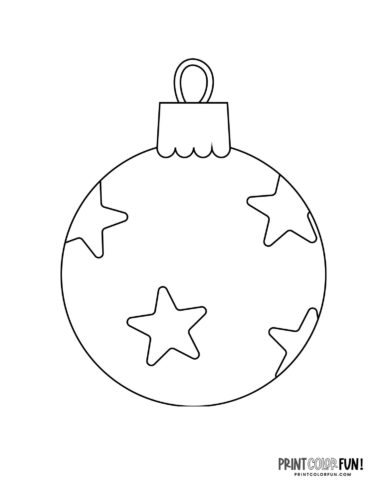 Christmas ornaments coloring page 04 from PrintColorFun com