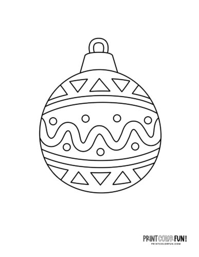 Christmas ornaments coloring page 10 from PrintColorFun com