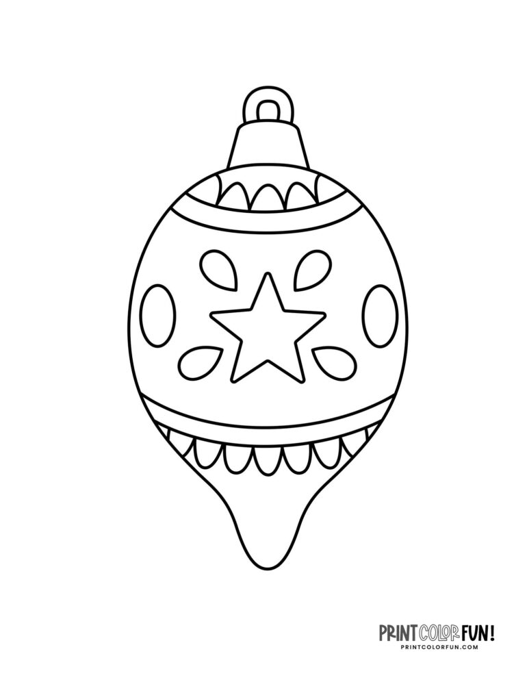 23 Christmas Ornament Clipart & Coloring Pages For Happy Holiday Fun 