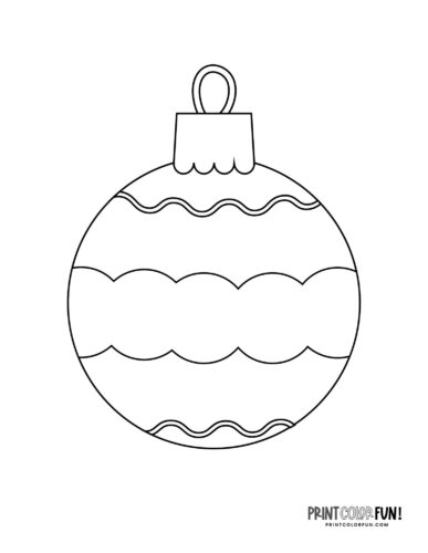 Christmas ornaments coloring page 13 from PrintColorFun com