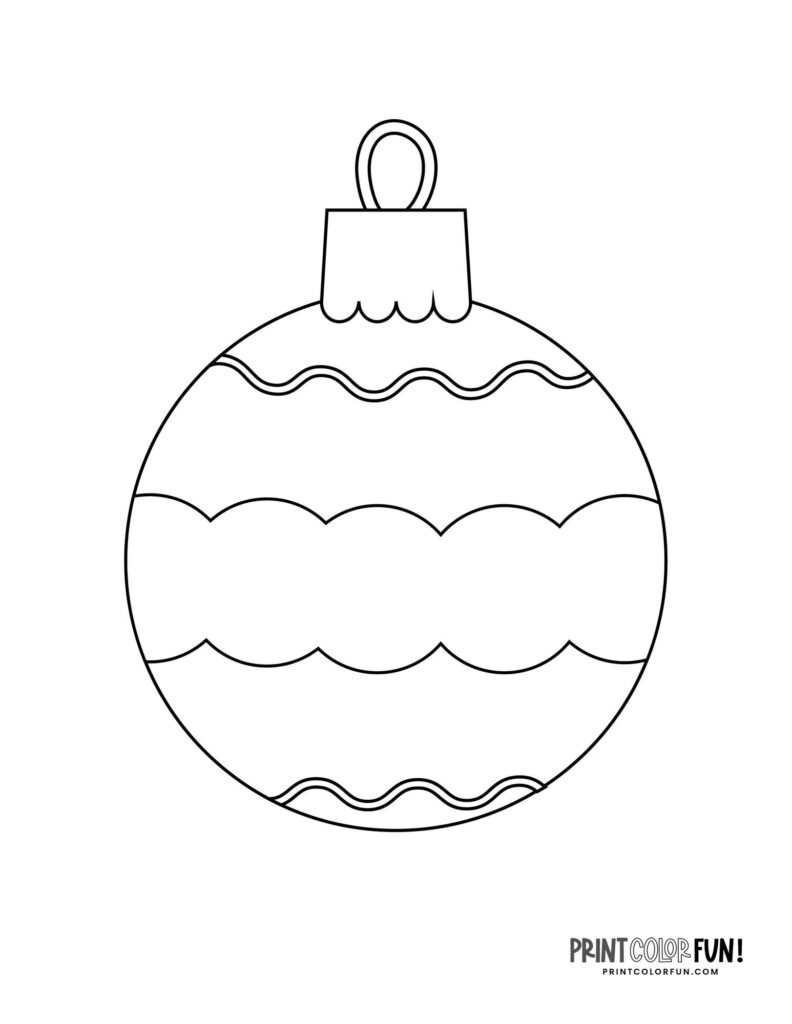 23 Christmas ornament clipart & coloring pages for happy holiday fun ...