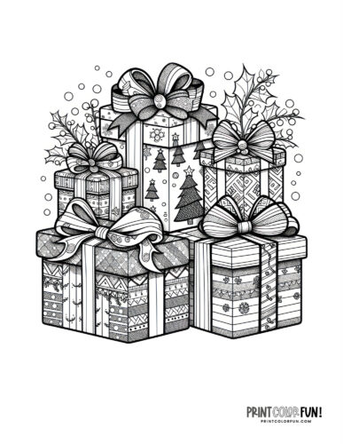 Christmas present coloring pages clipart at PrintColorFun com (1)