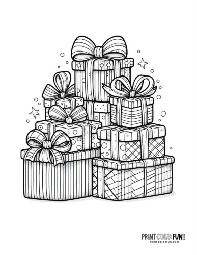 Christmas present coloring pages clipart at PrintColorFun com (2)