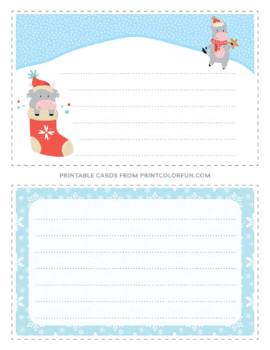 Christmas printable thank you cards for kids from PrintColorFun com (10)
