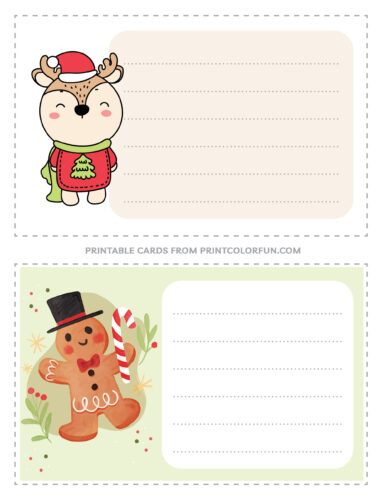 Christmas printable thank you cards for kids from PrintColorFun com (5)
