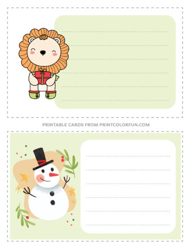 Christmas printable kids' thank you cards from PrintColorFun com (9)