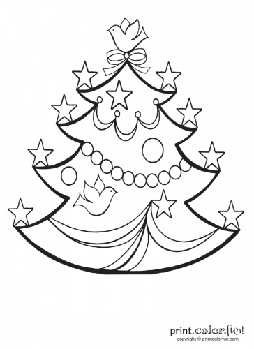 Christmas tree with stars