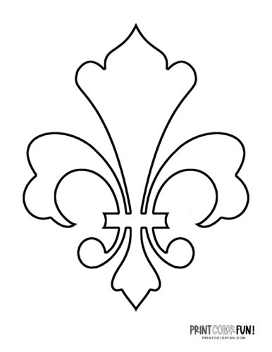 Classic fleur de lis design coloring page (2)