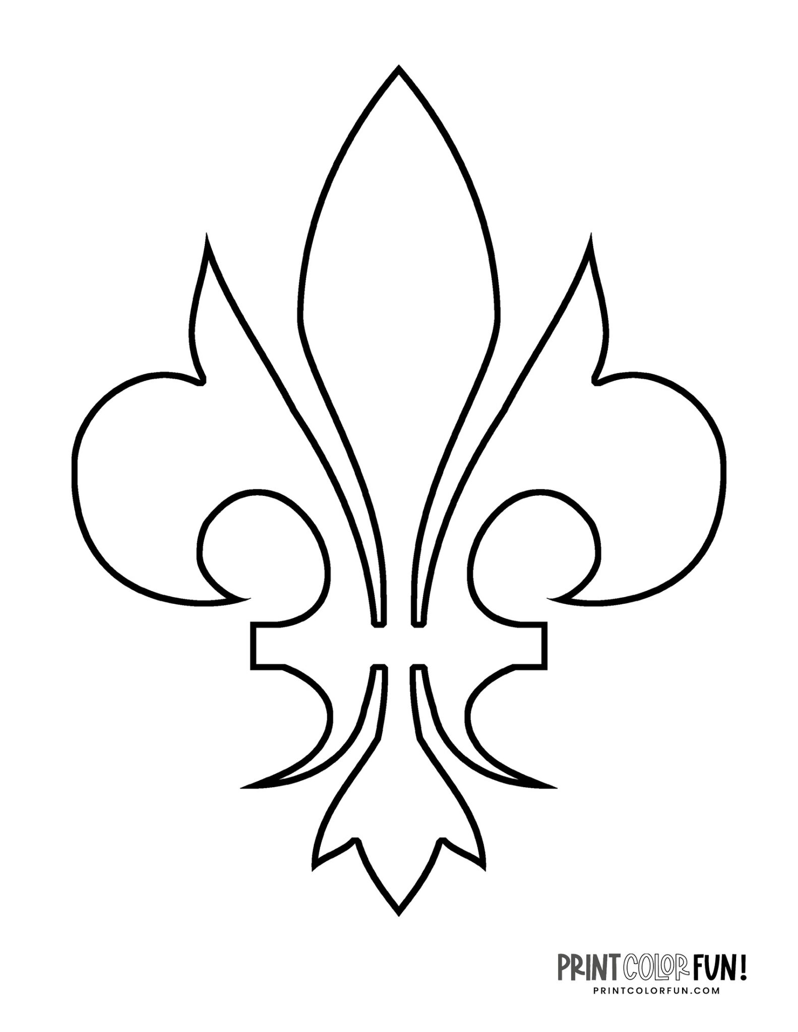 26 fleur-de-lis coloring pages & design stencils - Print Color Fun!