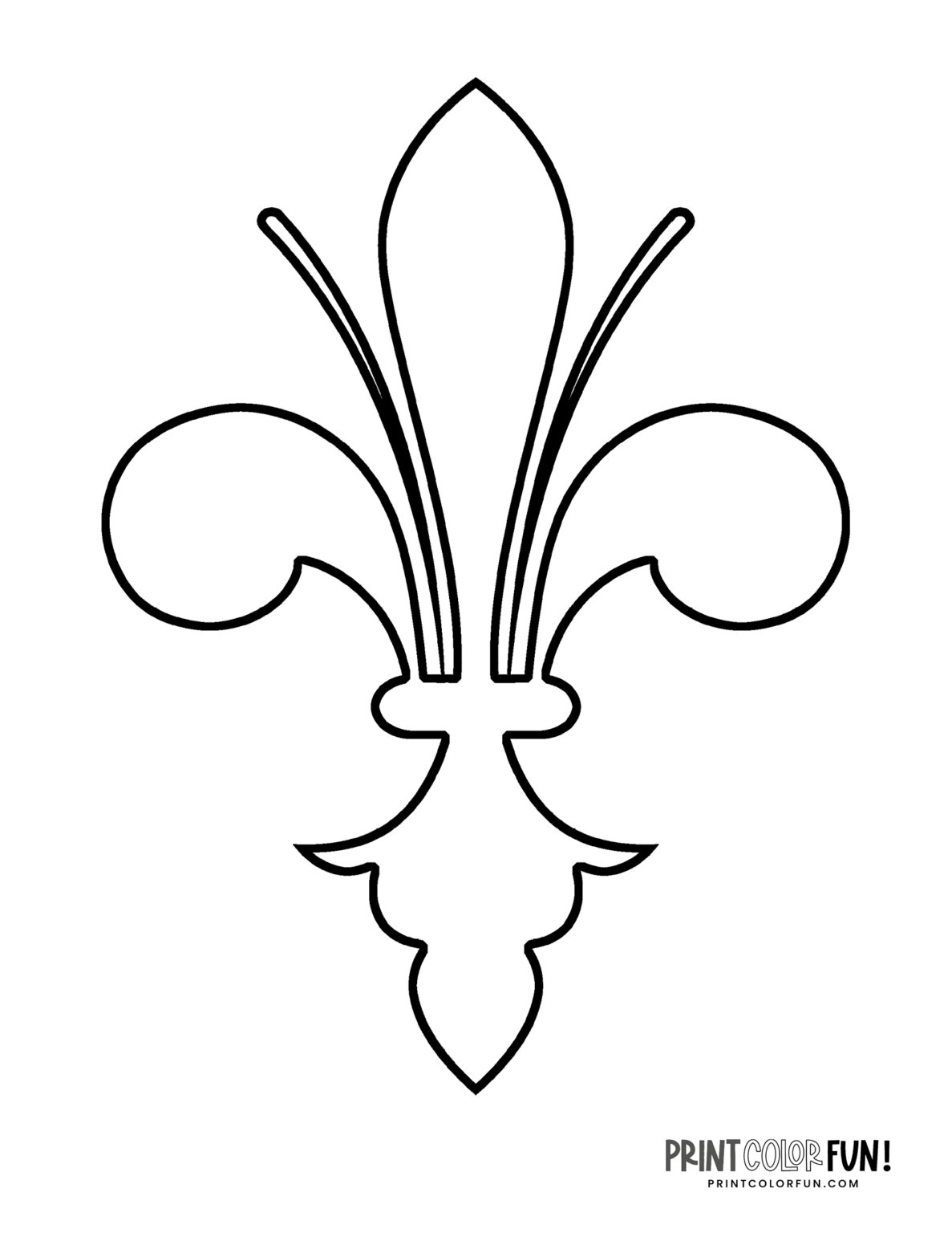 26 fleur-de-lis coloring pages & design stencils - Print Color Fun!