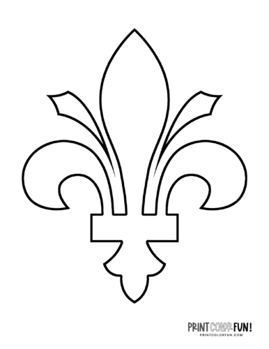 Classic fleur de lis design coloring page (6)