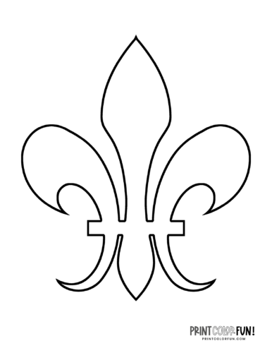 Classic fleur de lis design coloring page (8)