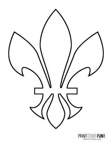 Classic fleur de lis design coloring page (9)