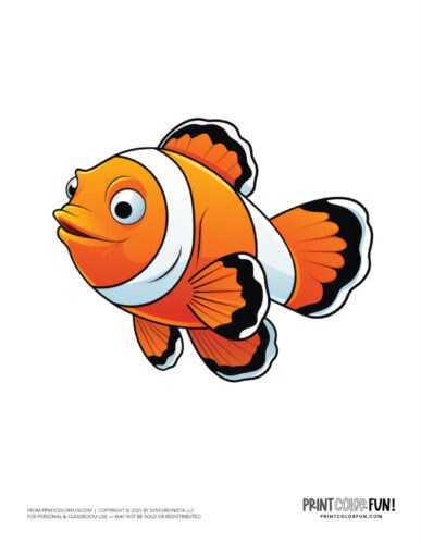 Clownfish color clipart from PrintColorFun com (1)