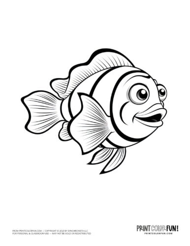Clownfish coloring page from PrintColorFun com (1)