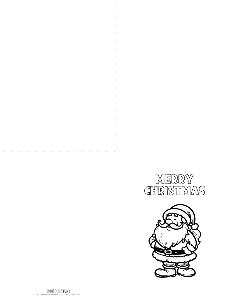 17 free printable Christmas cards to print, color, fold &amp; give!, at ...