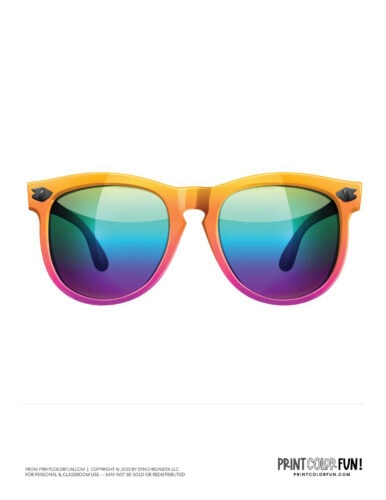 Colorful sunglasses clipart from PrintColorFun com (1)