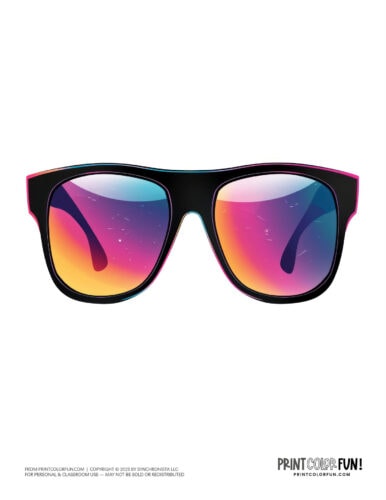 Colorful sunglasses clipart from PrintColorFun com (2)