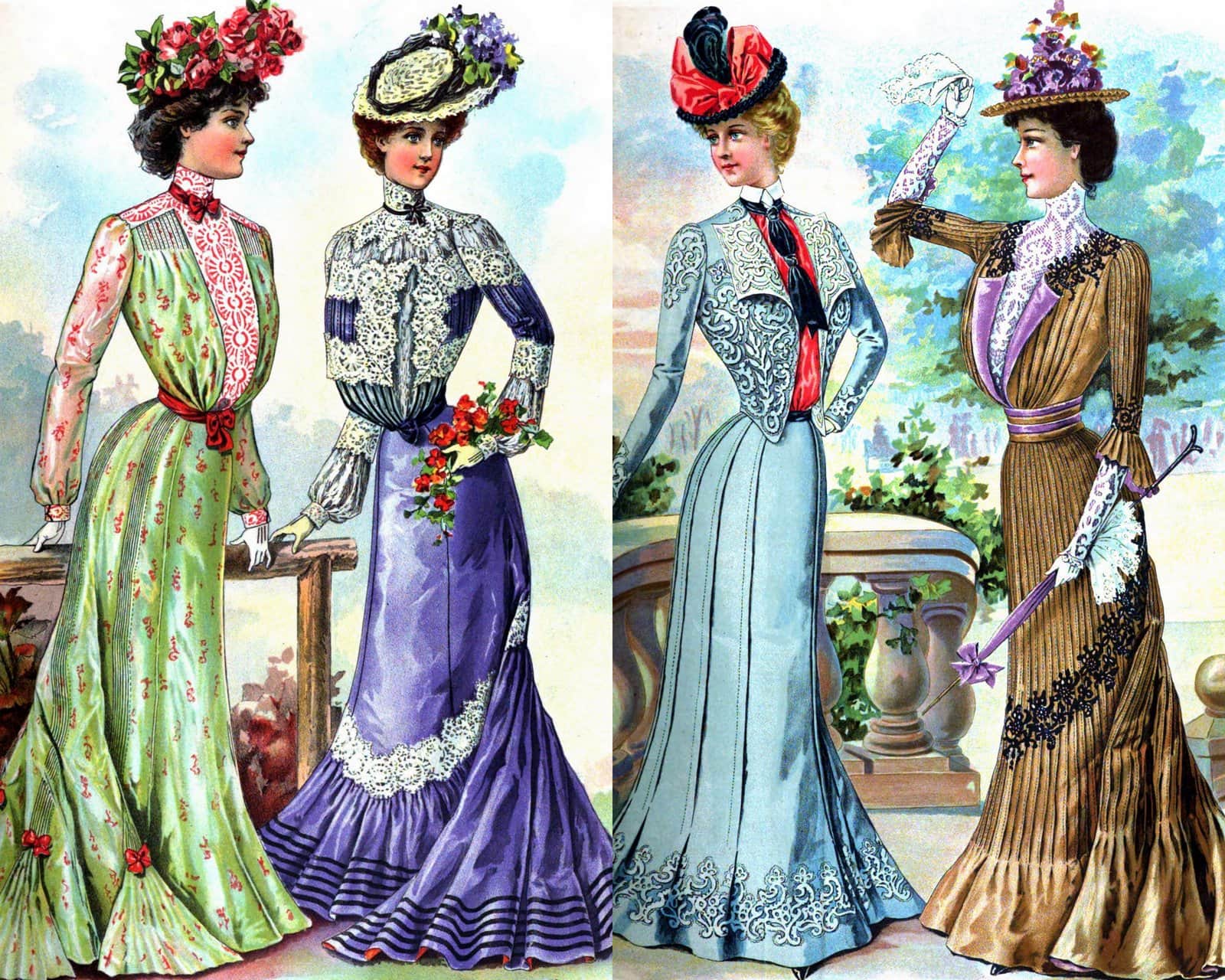 Colors for turn-of-the-century dresses
