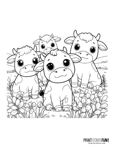 Cow coloring page from PrintColorFun com 4