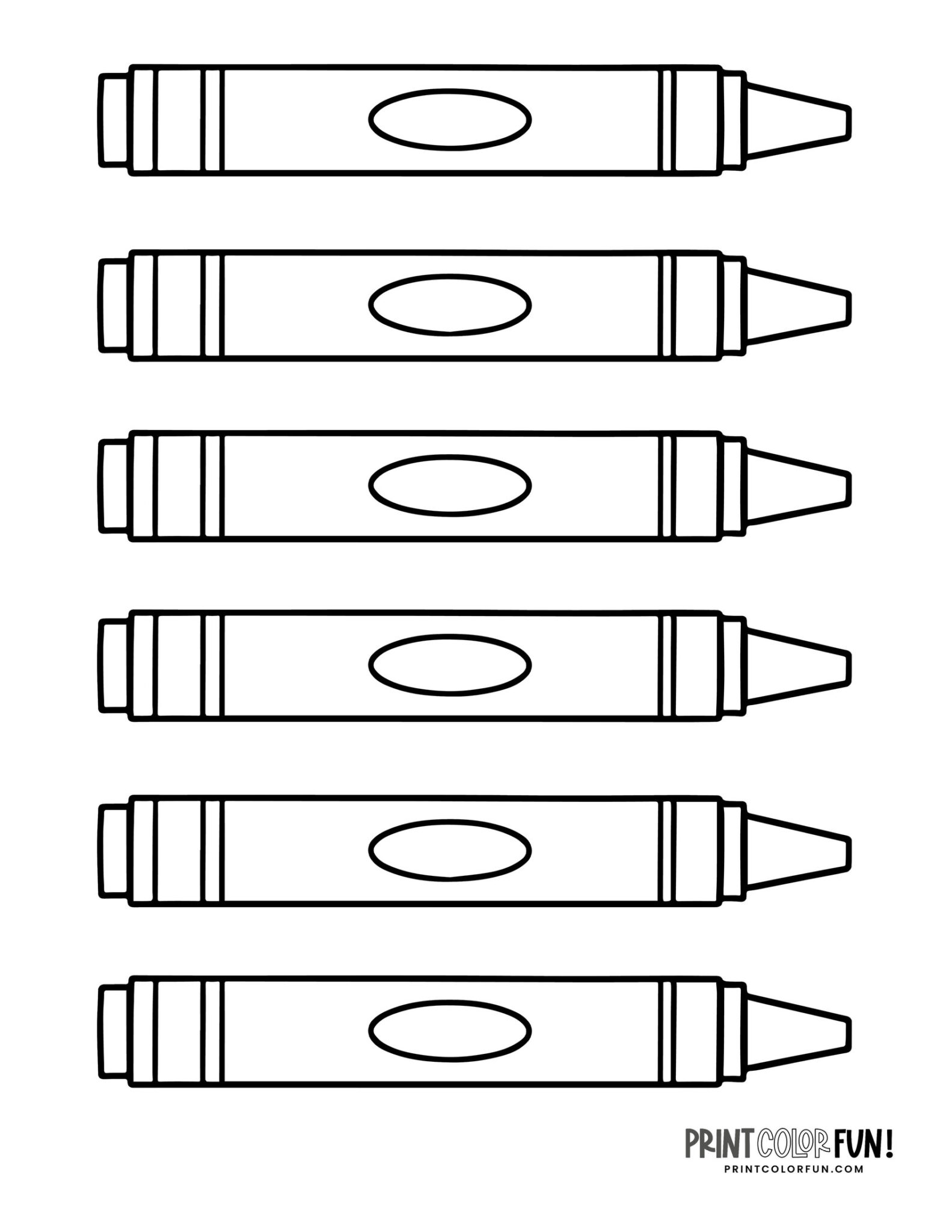 Crayon coloring pages & clipart, at PrintColorFun.com