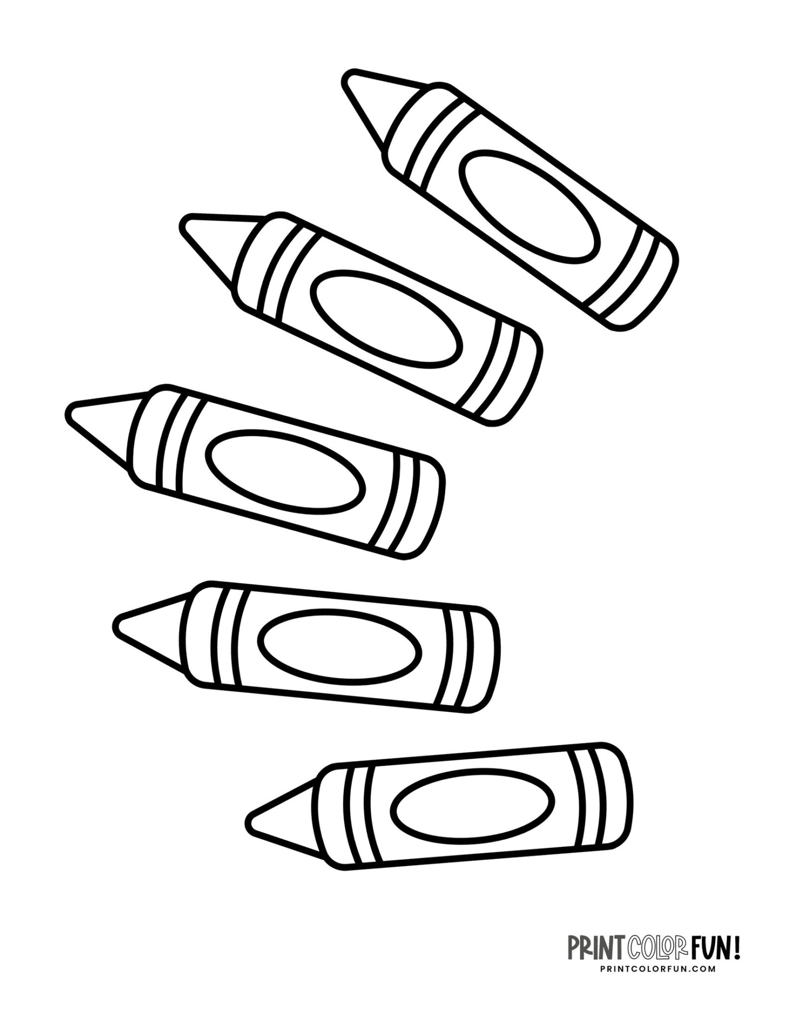 Crayon coloring pages & clipart, at PrintColorFun.com