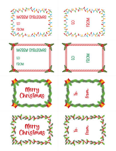 Cute Christmas gift tags to print and cut out (1)