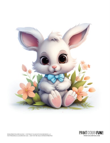 Cute Easter bunny color clipart at PrintColorFun com (8)